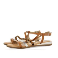 GIOSEPPO CORUMBA ANIMALPRINT SANDALS -Summer Shoe Store CORUMBASILVER3