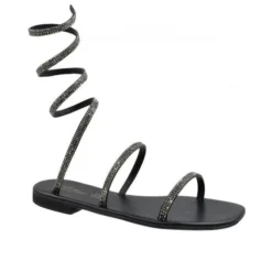 S.PIERO E34-006 BLACK SANDALS -Summer Shoe Store Spierroressortblk2