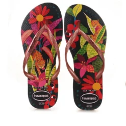 HAVAIANAS BLACK TROPICAL SLIM
