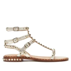 ASH PLAY METALLIC GOLD SANDALS