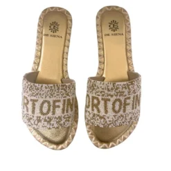 DE SIENA PORTOFINO BEADS WHITEGOLD FLATS