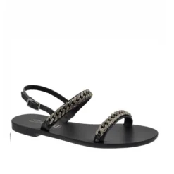 S.PIERO E1-093 BLACK SANDALS -Summer Shoe Store spierroblkstrap2